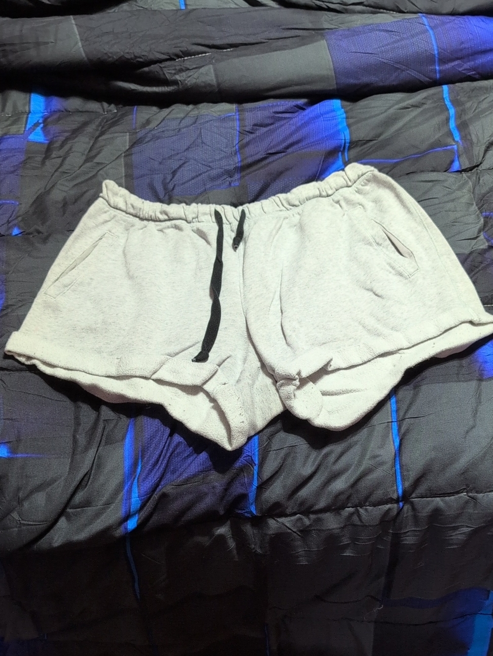 PINK Victoria's Secret Light Gray Terry Lounge Shorts